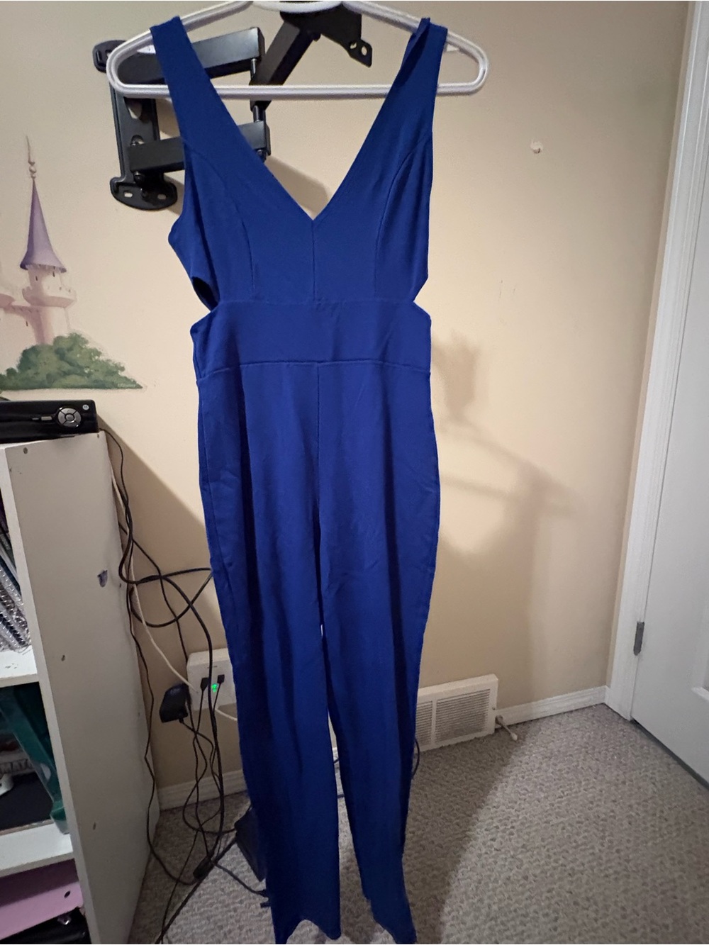 Rolla Coster Deep Blue V-Neck Sleeveless Jumpsuit